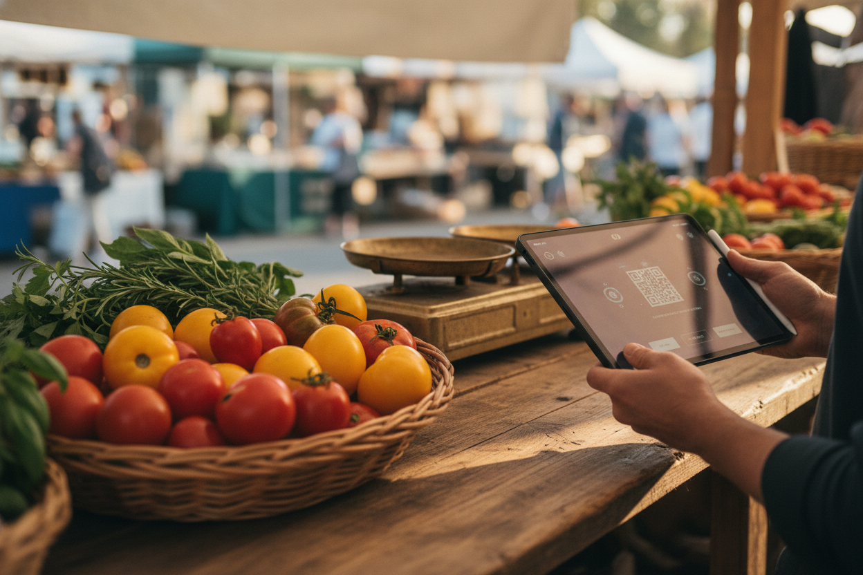 Farmers Markets Lightning USDC POS Offline Transactions